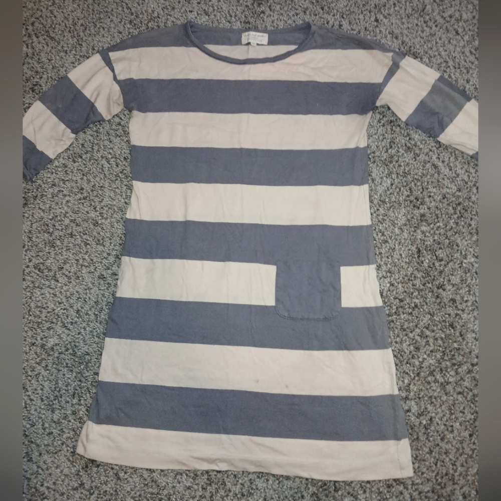 Chinti And Parker Womens Soft Sotton Striped Mini Dress Size Xs
